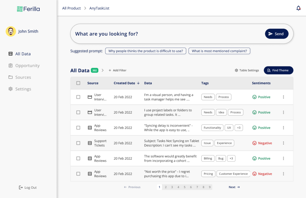All Users Feedback Repository